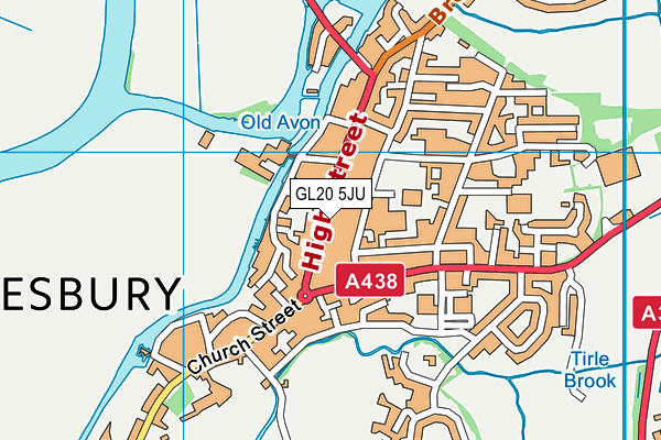 GL20 5JU map - OS VectorMap District (Ordnance Survey) GL20 5JU map - OS VectorMap District (Ordnance Survey)