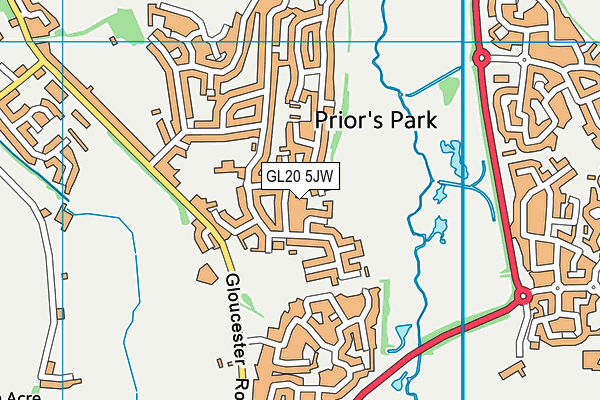 GL20 5JW map - OS VectorMap District (Ordnance Survey) GL20 5JW map - OS VectorMap District (Ordnance Survey)