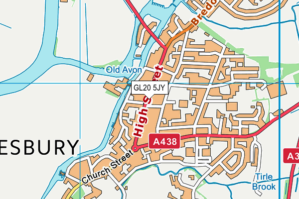 GL20 5JY map - OS VectorMap District (Ordnance Survey)