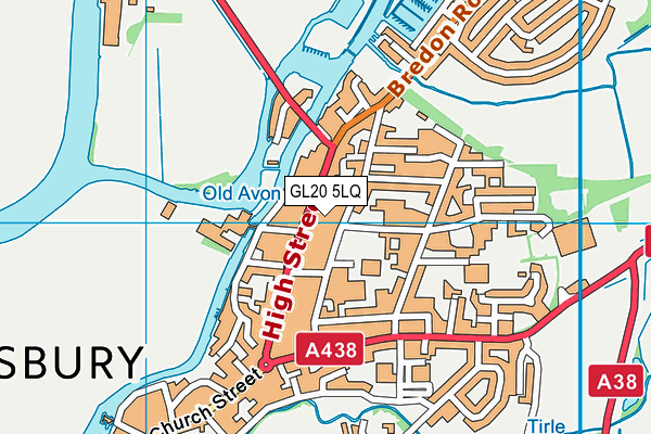 GL20 5LQ map - OS VectorMap District (Ordnance Survey)