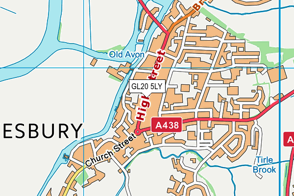 GL20 5LY map - OS VectorMap District (Ordnance Survey) GL20 5LY map - OS VectorMap District (Ordnance Survey)