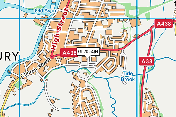 GL20 5QN map - OS VectorMap District (Ordnance Survey) GL20 5QN map - OS VectorMap District (Ordnance Survey)