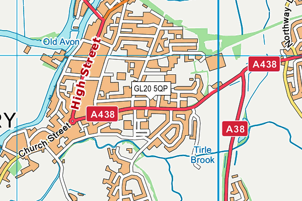 GL20 5QP map - OS VectorMap District (Ordnance Survey)
