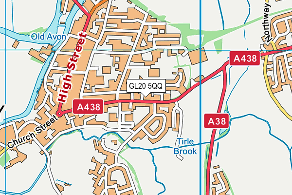 GL20 5QQ map - OS VectorMap District (Ordnance Survey)