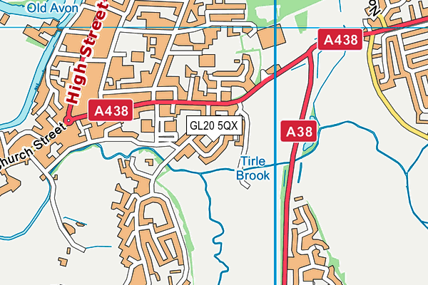 GL20 5QX map - OS VectorMap District (Ordnance Survey) GL20 5QX map - OS VectorMap District (Ordnance Survey)