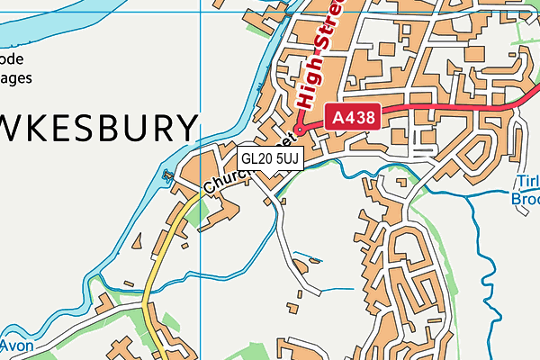 GL20 5UJ map - OS VectorMap District (Ordnance Survey) GL20 5UJ map - OS VectorMap District (Ordnance Survey)