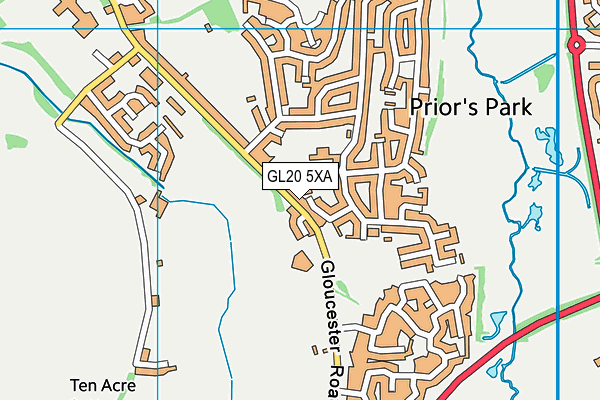GL20 5XA map - OS VectorMap District (Ordnance Survey) GL20 5XA map - OS VectorMap District (Ordnance Survey)