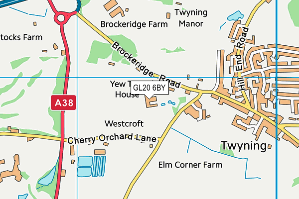 GL20 6BY map - OS VectorMap District (Ordnance Survey)