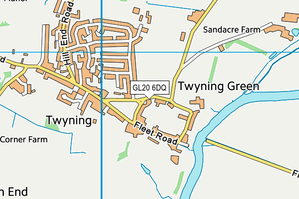 GL20 6DQ map - OS VectorMap District (Ordnance Survey)