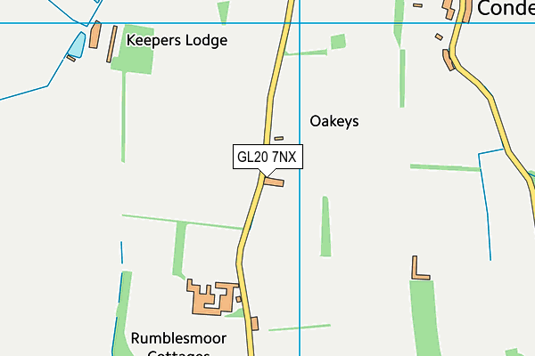 GL20 7NX map - OS VectorMap District (Ordnance Survey) GL20 7NX map - OS VectorMap District (Ordnance Survey)