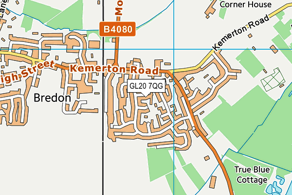 GL20 7QG map - OS VectorMap District (Ordnance Survey) GL20 7QG map - OS VectorMap District (Ordnance Survey)