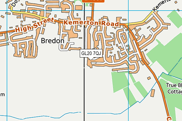 GL20 7QJ map - OS VectorMap District (Ordnance Survey)