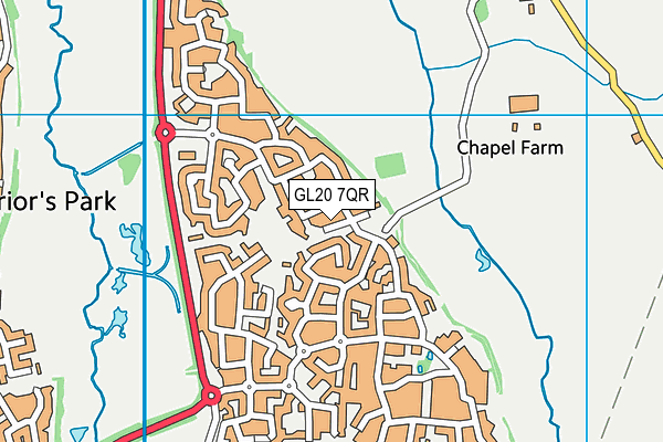 GL20 7QR map - OS VectorMap District (Ordnance Survey) GL20 7QR map - OS VectorMap District (Ordnance Survey)