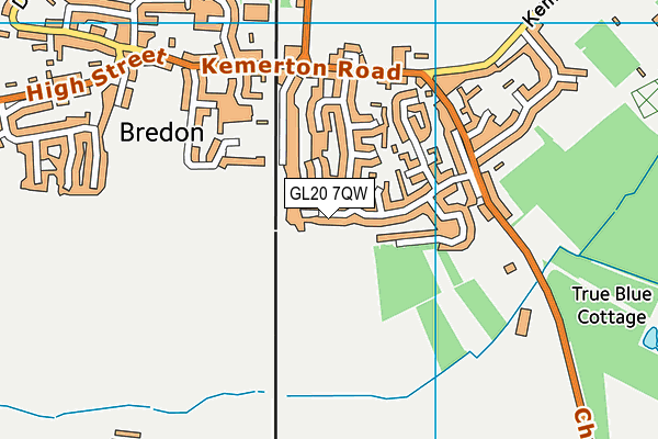 GL20 7QW map - OS VectorMap District (Ordnance Survey)