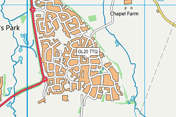 GL20 7TQ map - OS VectorMap District (Ordnance Survey) GL20 7TQ map - OS VectorMap District (Ordnance Survey)
