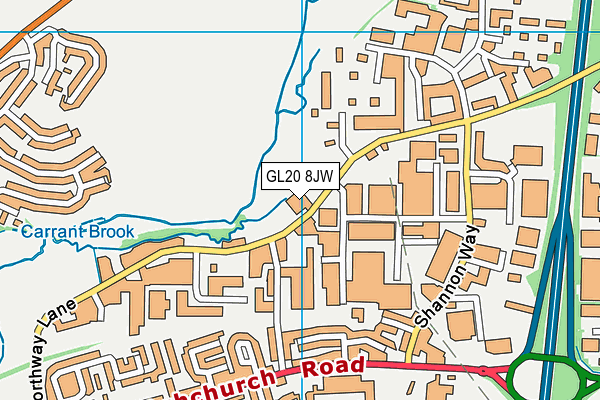 GL20 8JW map - OS VectorMap District (Ordnance Survey) GL20 8JW map - OS VectorMap District (Ordnance Survey)