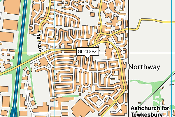 GL20 8PZ map - OS VectorMap District (Ordnance Survey) GL20 8PZ map - OS VectorMap District (Ordnance Survey)