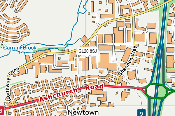 GL20 8SJ map - OS VectorMap District (Ordnance Survey) GL20 8SJ map - OS VectorMap District (Ordnance Survey)