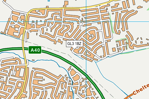 GL3 1BZ map - OS VectorMap District (Ordnance Survey) GL3 1BZ map - OS VectorMap District (Ordnance Survey)