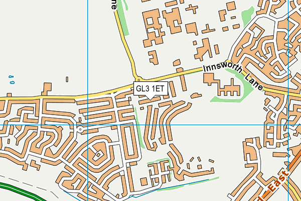 GL3 1ET map - OS VectorMap District (Ordnance Survey) GL3 1ET map - OS VectorMap District (Ordnance Survey)