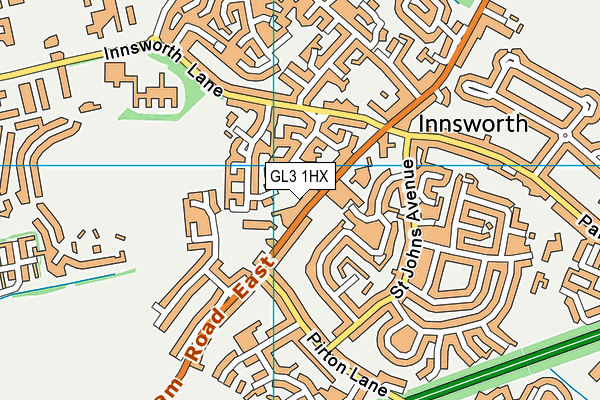 GL3 1HX map - OS VectorMap District (Ordnance Survey) GL3 1HX map - OS VectorMap District (Ordnance Survey)