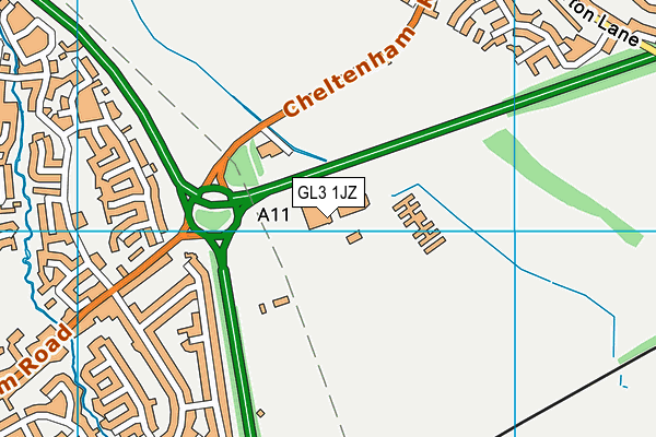 GL3 1JZ map - OS VectorMap District (Ordnance Survey) GL3 1JZ map - OS VectorMap District (Ordnance Survey)