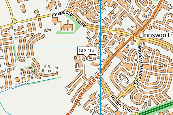 GL3 1LJ map - OS VectorMap District (Ordnance Survey) GL3 1LJ map - OS VectorMap District (Ordnance Survey)