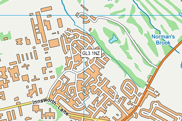 GL3 1NZ map - OS VectorMap District (Ordnance Survey) GL3 1NZ map - OS VectorMap District (Ordnance Survey)