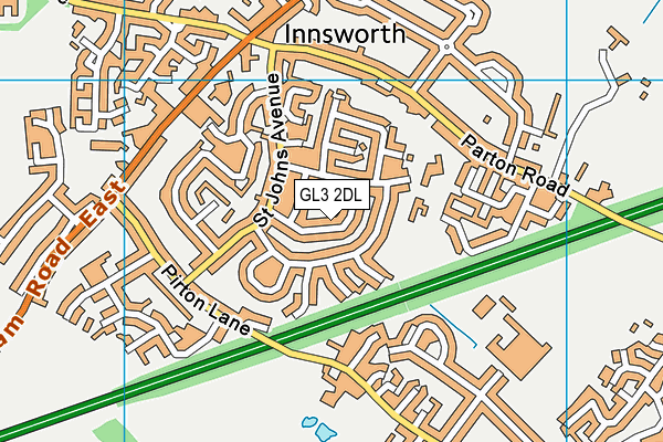 GL3 2DL map - OS VectorMap District (Ordnance Survey) GL3 2DL map - OS VectorMap District (Ordnance Survey)