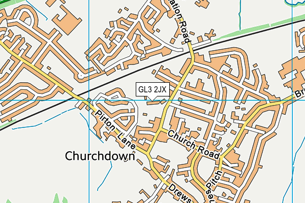 GL3 2JX map - OS VectorMap District (Ordnance Survey) GL3 2JX map - OS VectorMap District (Ordnance Survey)