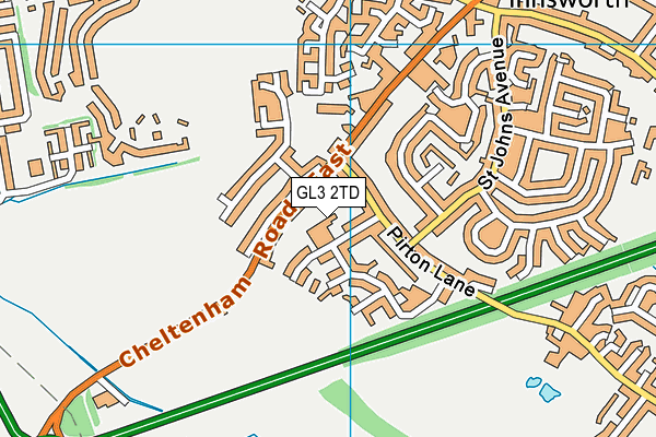 GL3 2TD map - OS VectorMap District (Ordnance Survey) GL3 2TD map - OS VectorMap District (Ordnance Survey)