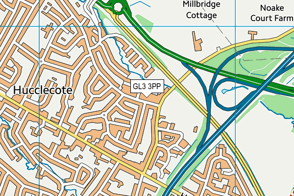 GL3 3PP map - OS VectorMap District (Ordnance Survey) GL3 3PP map - OS VectorMap District (Ordnance Survey)