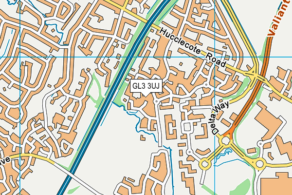 GL3 3UJ map - OS VectorMap District (Ordnance Survey) GL3 3UJ map - OS VectorMap District (Ordnance Survey)