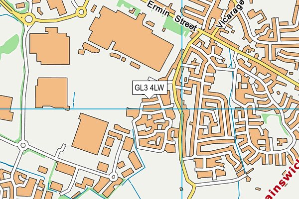 GL3 4LW map - OS VectorMap District (Ordnance Survey) GL3 4LW map - OS VectorMap District (Ordnance Survey)