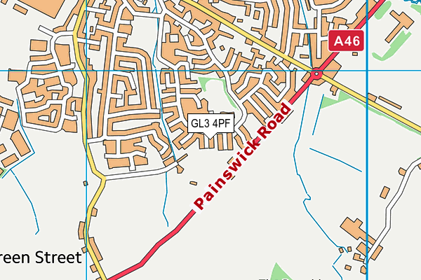GL3 4PF map - OS VectorMap District (Ordnance Survey) GL3 4PF map - OS VectorMap District (Ordnance Survey)