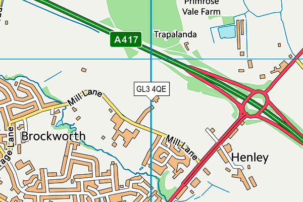 GL3 4QE map - OS VectorMap District (Ordnance Survey) GL3 4QE map - OS VectorMap District (Ordnance Survey)