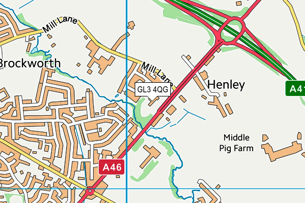 GL3 4QG map - OS VectorMap District (Ordnance Survey) GL3 4QG map - OS VectorMap District (Ordnance Survey)