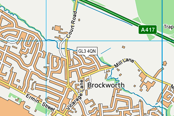 GL3 4QN map - OS VectorMap District (Ordnance Survey) GL3 4QN map - OS VectorMap District (Ordnance Survey)