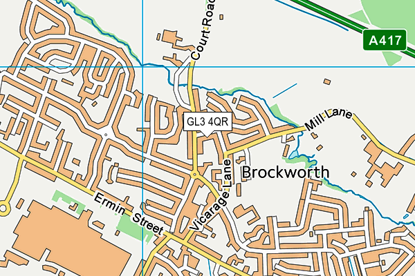 GL3 4QR map - OS VectorMap District (Ordnance Survey) GL3 4QR map - OS VectorMap District (Ordnance Survey)