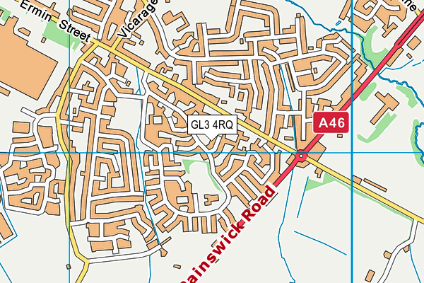 GL3 4RQ map - OS VectorMap District (Ordnance Survey)