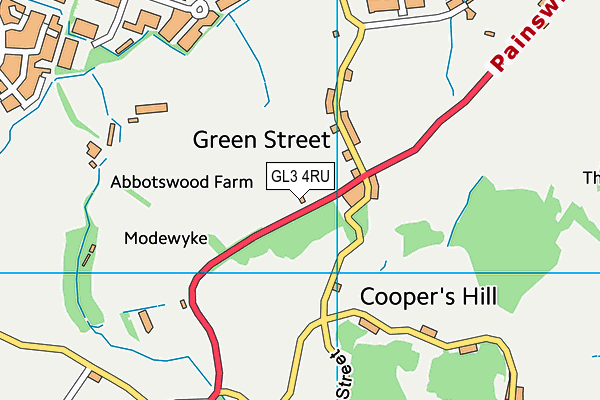 GL3 4RU map - OS VectorMap District (Ordnance Survey) GL3 4RU map - OS VectorMap District (Ordnance Survey)