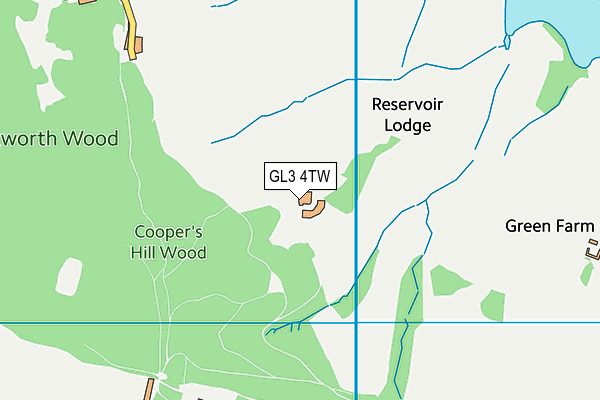 GL3 4TW map - OS VectorMap District (Ordnance Survey) GL3 4TW map - OS VectorMap District (Ordnance Survey)