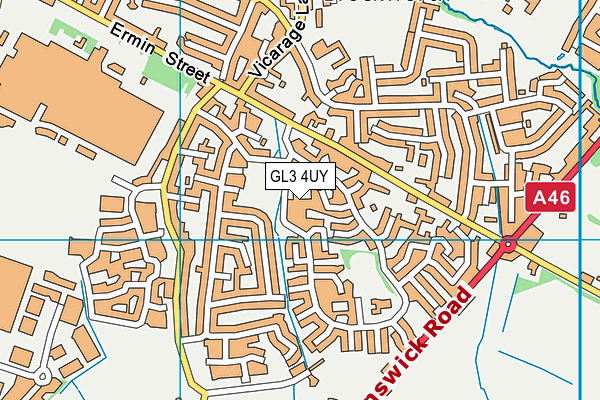 GL3 4UY map - OS VectorMap District (Ordnance Survey) GL3 4UY map - OS VectorMap District (Ordnance Survey)