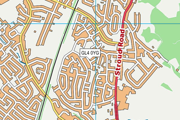 GL4 0YG map - OS VectorMap District (Ordnance Survey) GL4 0YG map - OS VectorMap District (Ordnance Survey)