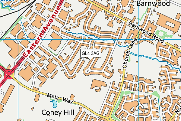 GL4 3AG map - OS VectorMap District (Ordnance Survey) GL4 3AG map - OS VectorMap District (Ordnance Survey)