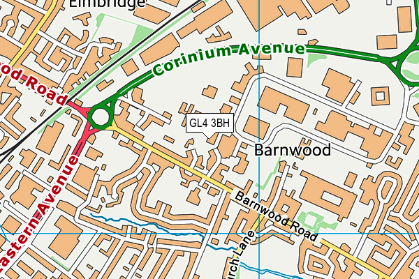 GL4 3BH map - OS VectorMap District (Ordnance Survey) GL4 3BH map - OS VectorMap District (Ordnance Survey)