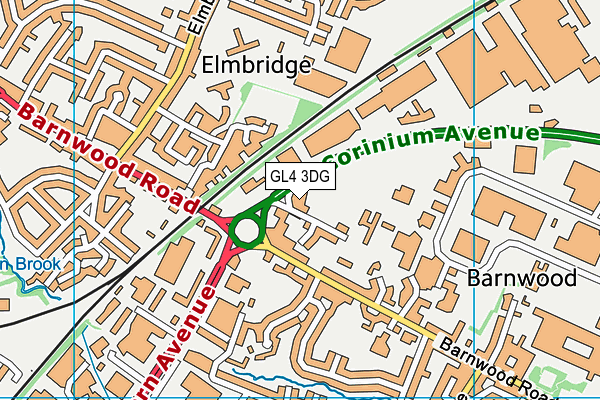 GL4 3DG map - OS VectorMap District (Ordnance Survey) GL4 3DG map - OS VectorMap District (Ordnance Survey)