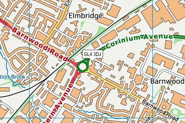 GL4 3DJ map - OS VectorMap District (Ordnance Survey) GL4 3DJ map - OS VectorMap District (Ordnance Survey)