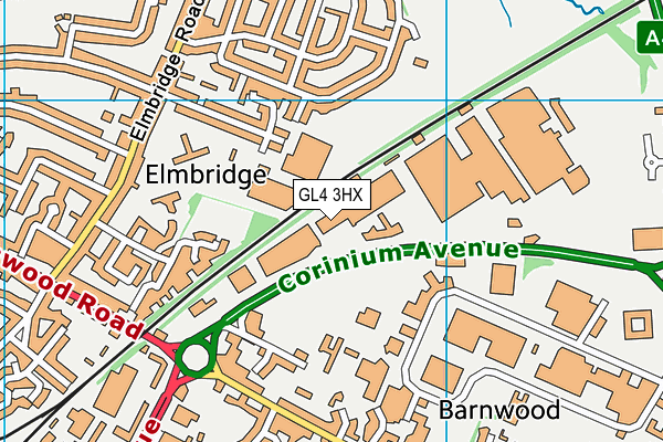 GL4 3HX map - OS VectorMap District (Ordnance Survey) GL4 3HX map - OS VectorMap District (Ordnance Survey)