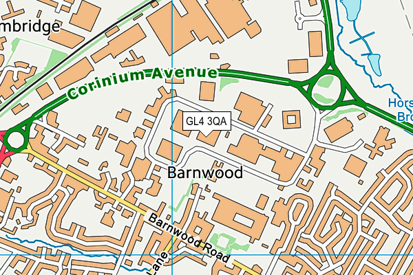 GL4 3QA map - OS VectorMap District (Ordnance Survey) GL4 3QA map - OS VectorMap District (Ordnance Survey)